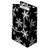 白黒雪片 スモールペーパーバッグ (裏面アングル)