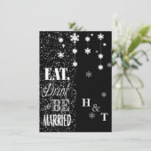 白黒雪食べ結婚結婚した飲料 招待状 (スタンド正面)