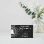 白黒霊気マスターヒーラーヨガインストラクター 名刺 (スタンド正面)