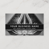 白黒霊気モダンエレガントプロフェッショナル 予約カード (正面)