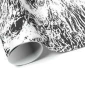 白黒青い目の野生のトラの顔 ラッピングペーパー (ロールコーナー)