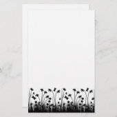 白黒静止した 便箋 (正面/裏面)