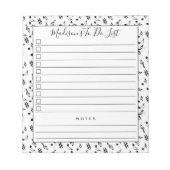 白黒音パーソナライズされた楽のメモ ノートパッド (正面)