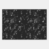 白黒音楽コレクション ラッピングペーパーシート (正面)