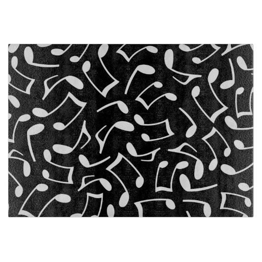 白黒音楽ノート カッティングボード (正面)