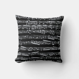 白黒音楽ノート クッション
