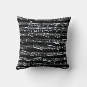 白黒音楽ノート クッション (裏面)