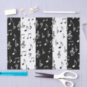 白黒音楽ノート – ティッシュペーパー 薄葉紙 (クラフト)