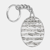 白黒音符 キーホルダー (正面左)