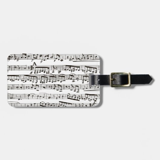 白黒音符 ラゲッジタグ (正面横)