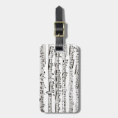 白黒音符 ラゲッジタグ (正面縦)