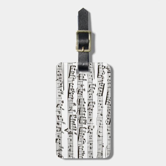 白黒音符 ラゲッジタグ (正面縦)