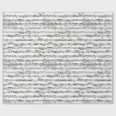 白黒音符 ラッピングペーパー (フラット)