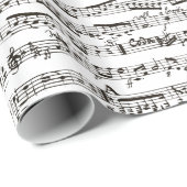 白黒音符 ラッピングペーパー (ロールコーナー)