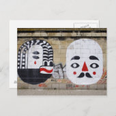 白黒顔グラフィティ ポストカード (正面/裏面)