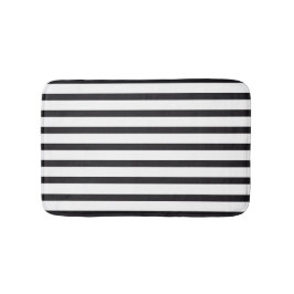 白黒風呂ストライプのマット バスマット