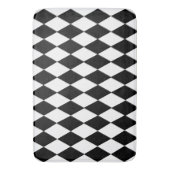 白黒風呂市松模様にマット バスマット (正面縦)