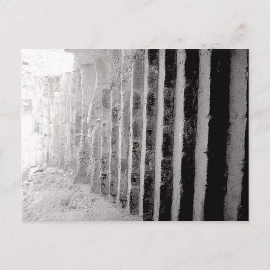 白黒風景写真階段 ポストカード (正面)