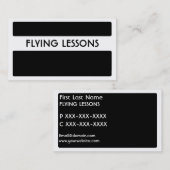 白黒飛んでいるレッスンの名刺 名刺 (正面/裏面)