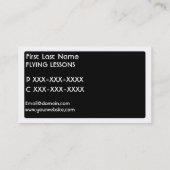 白黒飛んでいるレッスンの名刺 名刺 (裏面)