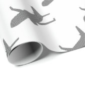 白黒飛行機-ストリップ-。 ラッピングペーパー (ロールコーナー)