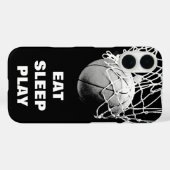 白黒食べスリー遊プスケッやる気を起こさせるプ Case-Mate iPhoneケース (裏面 (横))