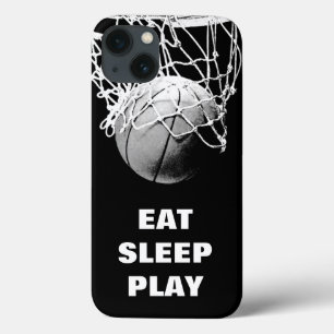 白黒食べスリー遊プスケッやる気を起こさせるプ iPhone 13ケース