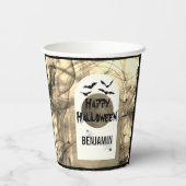 白黒食べドリンクとビィハッピーハローウィン 紙コップ (裏面)