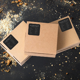 白黒食品安全アレルギー成分ベーカリー スクエアシール