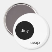 白黒食洗機クリーン汚れ磁石 マグネット (正面/裏面)