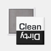 白黒食洗機クリーン汚れ磁石 マグネット (正面/裏面)