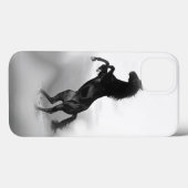 白黒飼育馬シルエット Case-Mate iPhoneケース (裏面 (横))