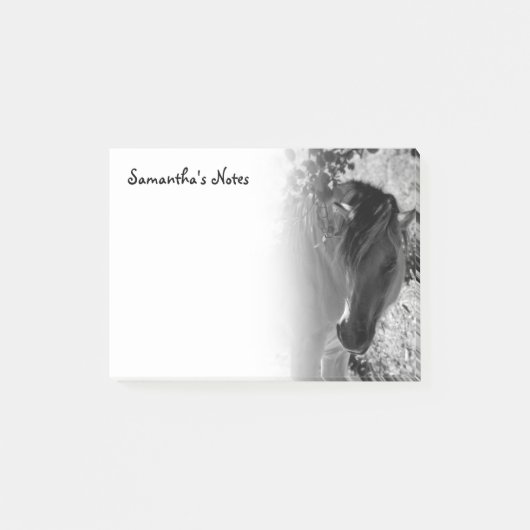 白黒馬のポストイットノート ポストイット (正面)