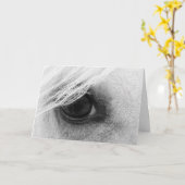 白黒馬の目 カード (黄色い花)