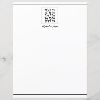 白黒馬の筆記用紙