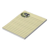 白黒馬の跳び絵を描上げる ノートパッド (回転)