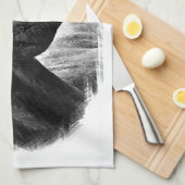 白黒馬スケッチ キッチンタオル (四つ折り)