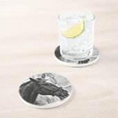 白黒馬スケッチ コースター (側面)