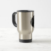 白黒馬スケッチ トラベルマグ (正面左)