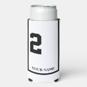 白黒馬付き2サドルクロスカスタム スリム缶クーラー (Seltzer正面)