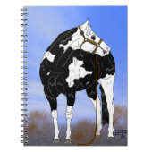 白黒馬絵を描馬 ノートブック (正面)
