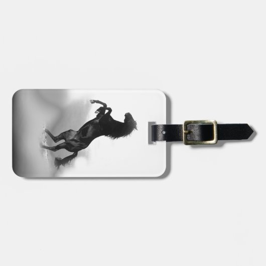 白黒馬 ラゲッジタグ (正面横)