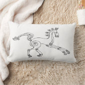 白黒馬 ランバークッション (ブランケット)