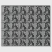 白黒馬 – 動物写真アート ラッピングペーパー (フラット)