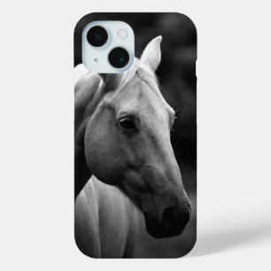 白黒馬 iPhone 15ケース