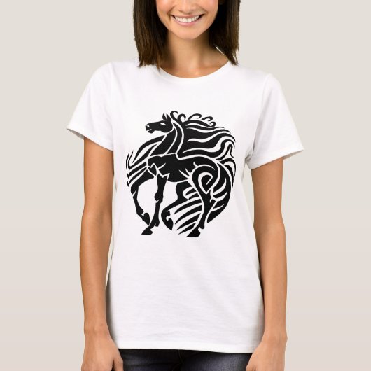白黒馬 Tシャツ (正面)