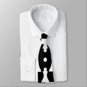 白黒駒パターン- ネクタイ (タイ)