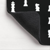 白黒駒パターン- マウスパッド (コーナー)