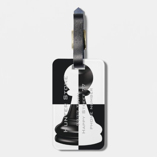 白黒駒 ラゲッジタグ (裏面縦)