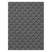 白黒高音クレフ、 音符記号ハート音符パターン テーブルクロス (正面)